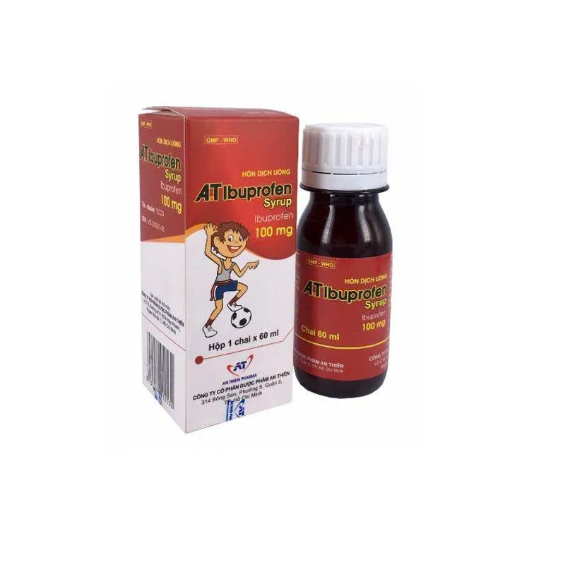 A.T Ibuprofen C 60ml - Hỗn Dịch Uống Giảm Đau, Hạ Sốt Cho Trẻ Em An Toàn Hiệu Quả